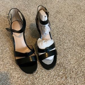 Kelly and Katie NWT in box black strappy heels
